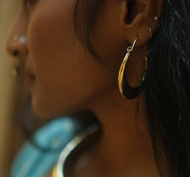 Sutra Brass Minimal Earrings