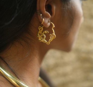 Sutra Brass Minimal Earrings